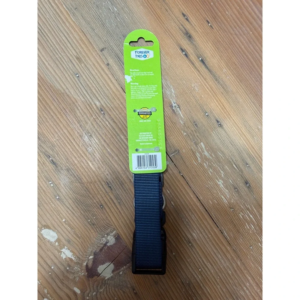 Forever Pals Large Dog Collar 23‎ Inch Adjustable Blue Nylon